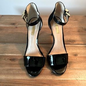 Louise et Cie black patent and suede high heels